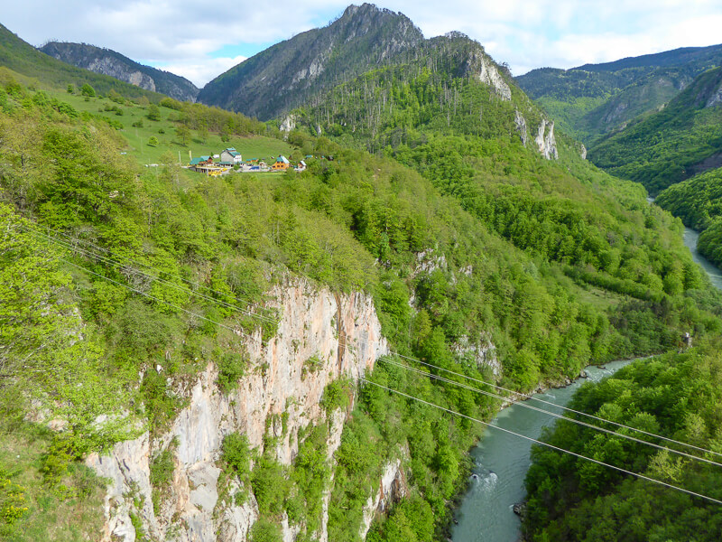 Ziplining over the Tara Canyon in Montenegro