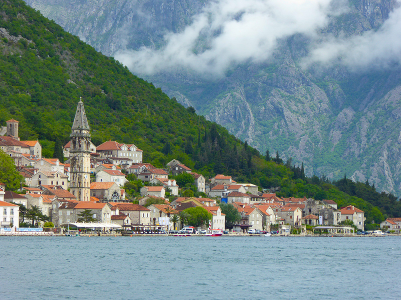 Perast on the Boka Bay in Montenegro