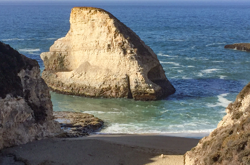 Shark Fin Rock Santa Cruz California USA