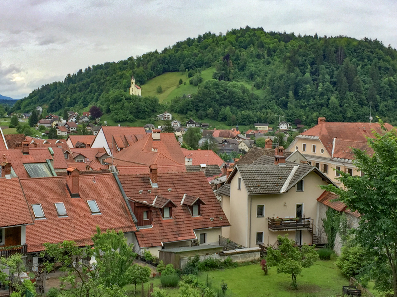 View from the walkway up to Loka Castle