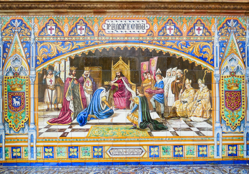 Tile Display at The Plaza of Spain in Seville