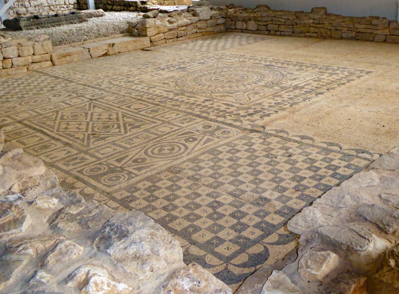 Mosaics in Roman Villa in Risan Montenegro