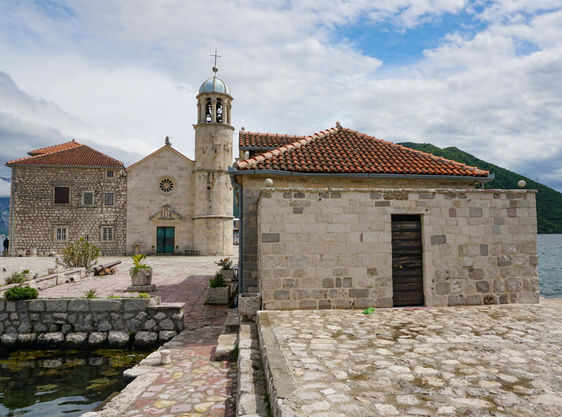 The Church of Our Lady of the Rocks in Perast Montenegro