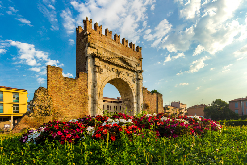 Arch of Augustus in Rimini, Italy