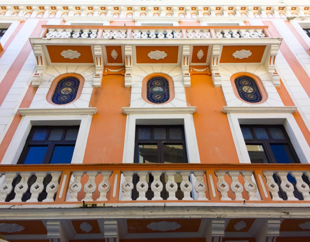 Ornate facade on Old San Jun, Puerto Rico