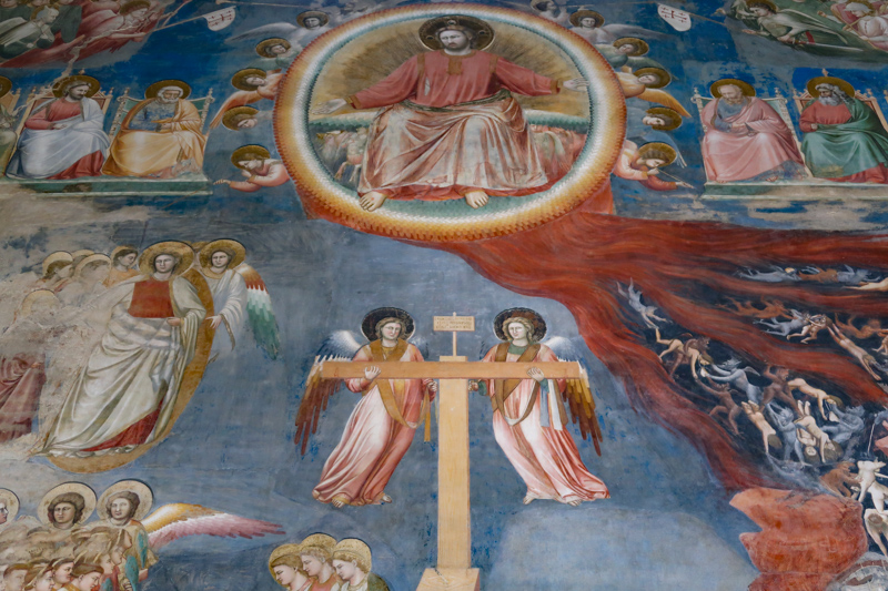 Fresco in Scrovegni Chapel in Padua Italy