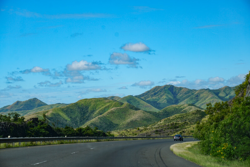 Road from San Juan to Ponce in Puerto Rico