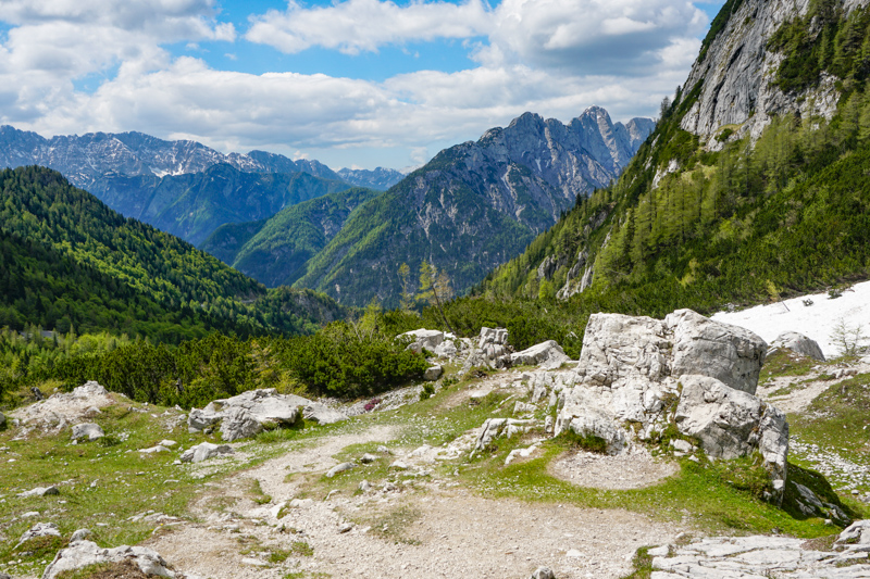 View at Vrsic Pass in Slovenia