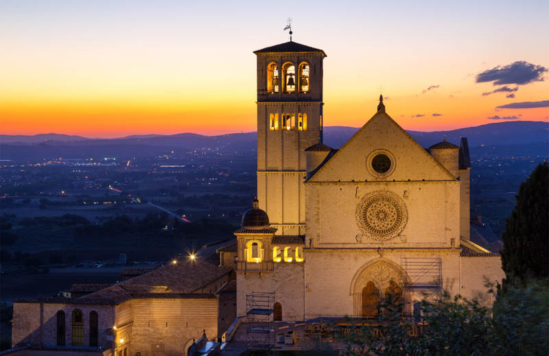 Basilica of Saint Francis in Assisi Italy