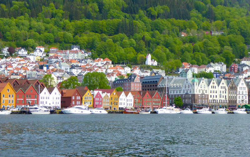 A view of Bryygen Wharf in Bergen, Norway