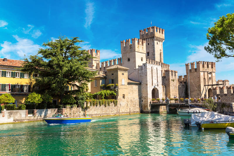 Rocca Scaligera in Sirmione on Lake Garda, Italy