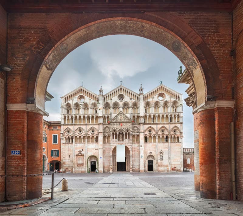 Cathedral in Ferrara Italy