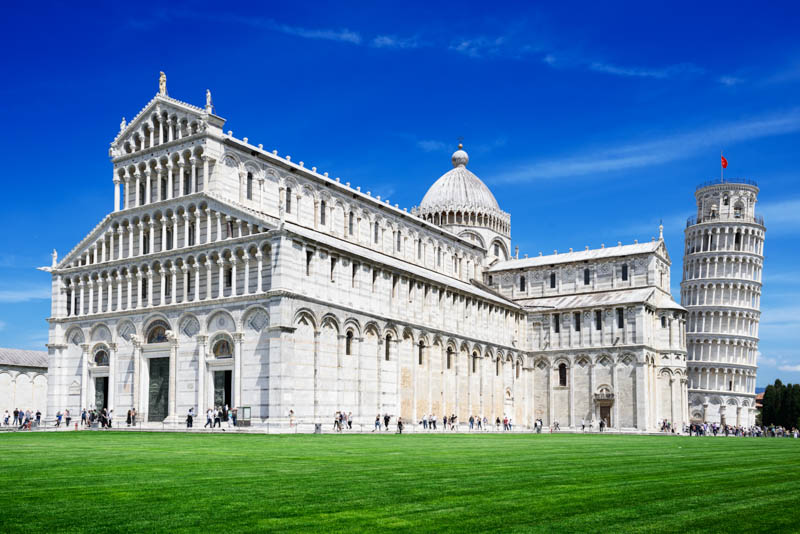 Pisa's Cathedral and Leaning Tower in Italy