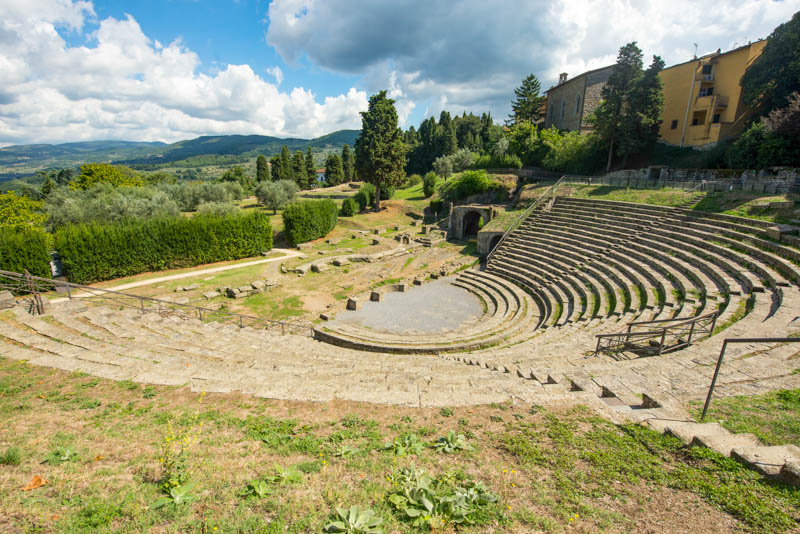 The Roman Theater in Fiesole, Italy, is a must-visit on a day trip from Florence!