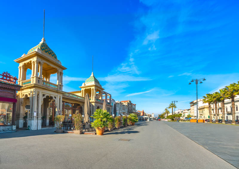 Waterfront Passeggiata in Viareggio Italy