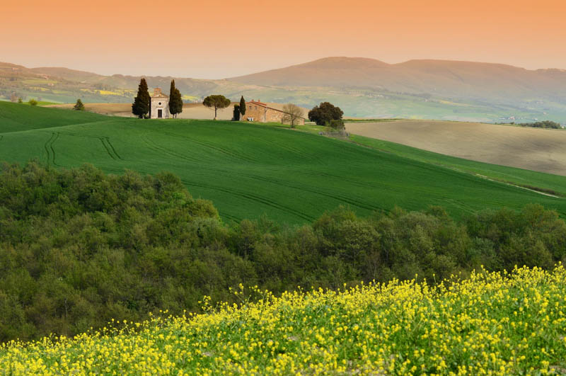 The Vitaleta Chapel in Tuscany