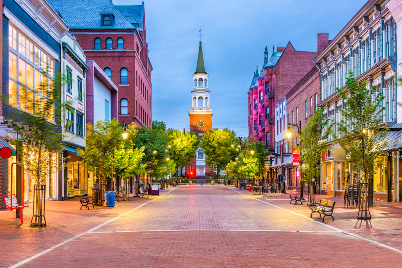 Church Street Marketplace in Burlington Vermont