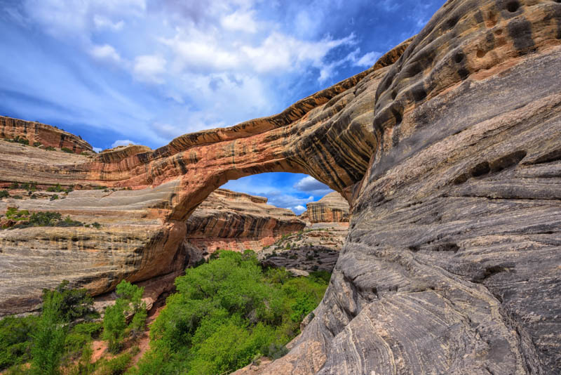 Sipapu Bridge at the Natural Bridges National Monument in Utah 