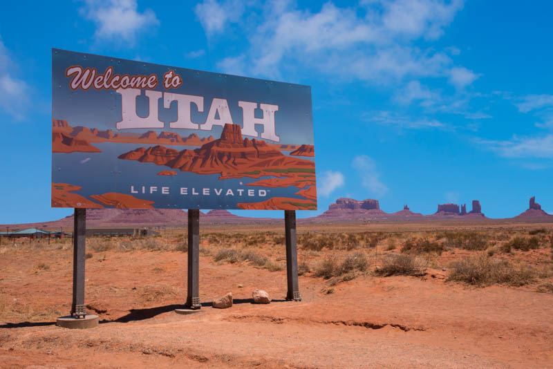 Utah Welcome Sign