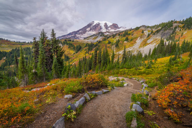 Trail in Mount St. Helens National Volcanic Monument in Washington