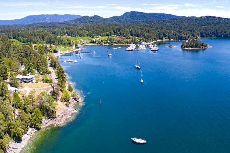 Aerial View of Orcas Island in Washington