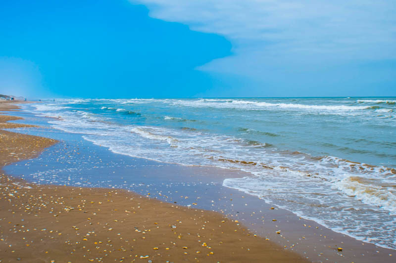 Beautiful beach on South Padre Island in south Texas