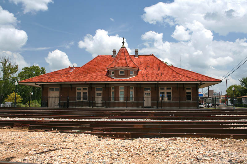 Historic train depot in Nacogdoches, Texas