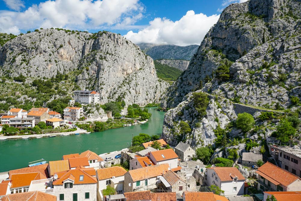 A view of the  Cetina River in Omis Croatia
