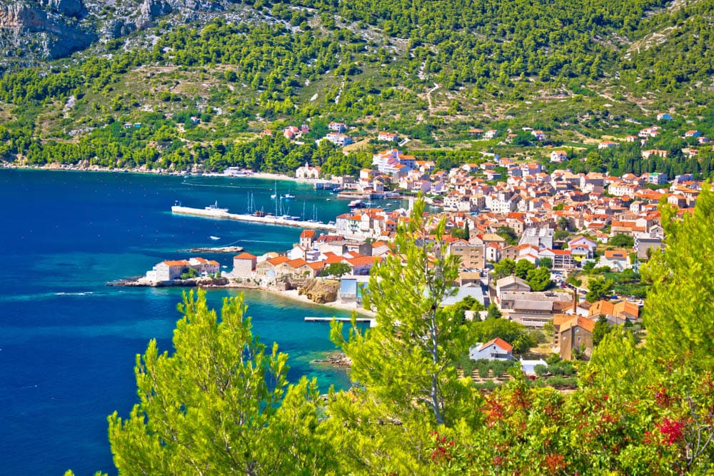 A view of Komiza on Vis Island Croatia