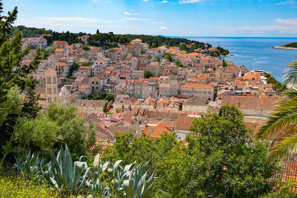 View over Hvar Town from Spanish Fortress