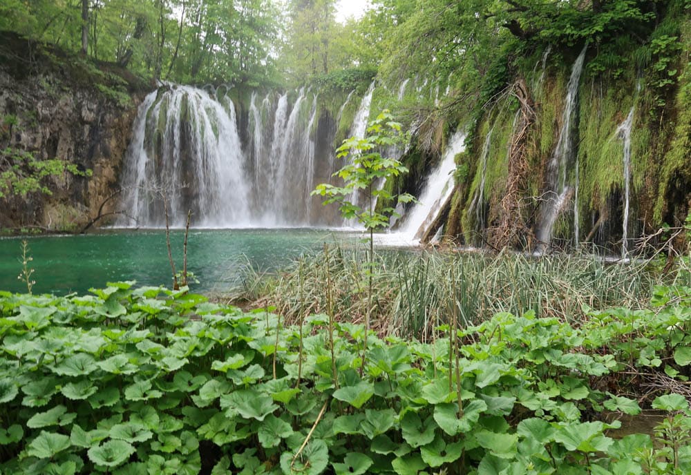 Waterfall in Plitvice Lakes National Park in Croatia