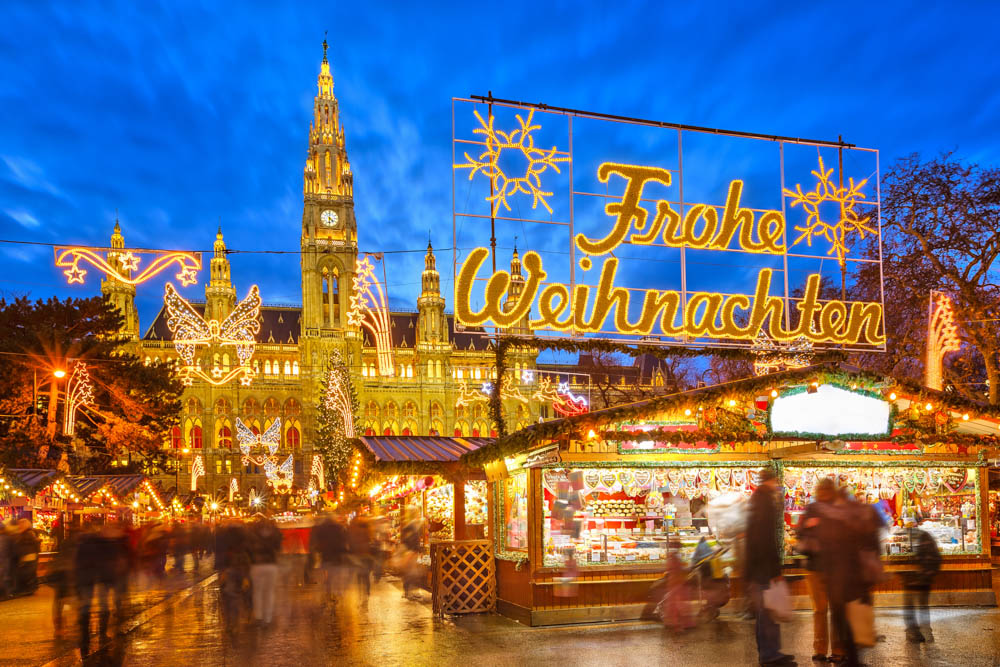 Christmas market in Vienna, Austria