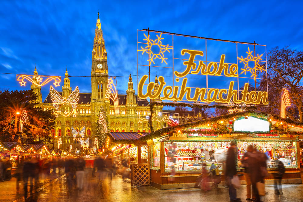 Christmas Market in Vienna, Austria