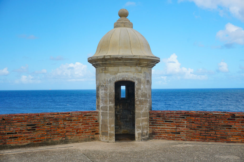 A sentry box just outside Castillo San Cristobal in Old San Juan, PR