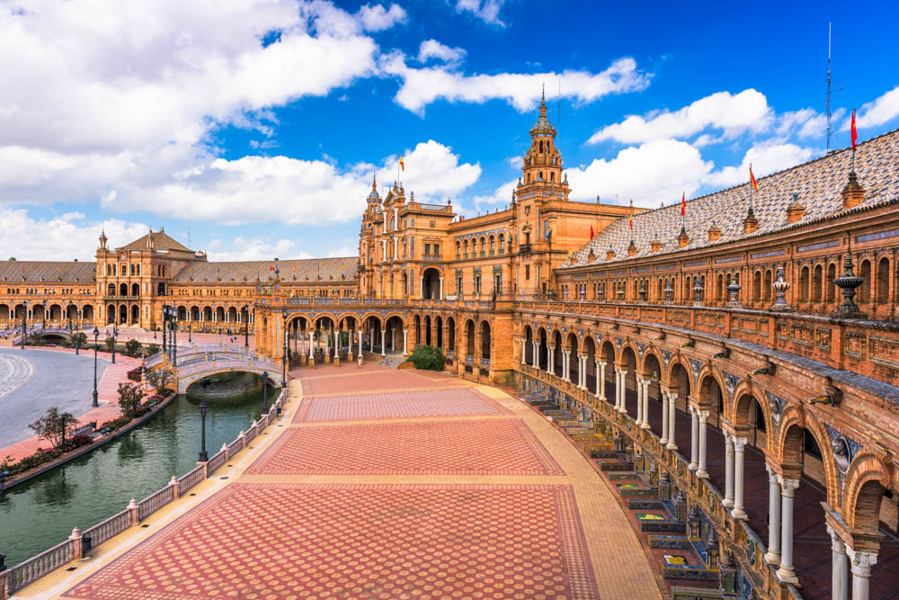 Plaza of Spain in Seville, Spain