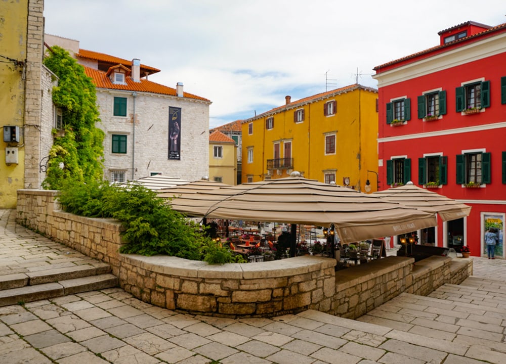 Square in Sibenik Old Town in Croatia