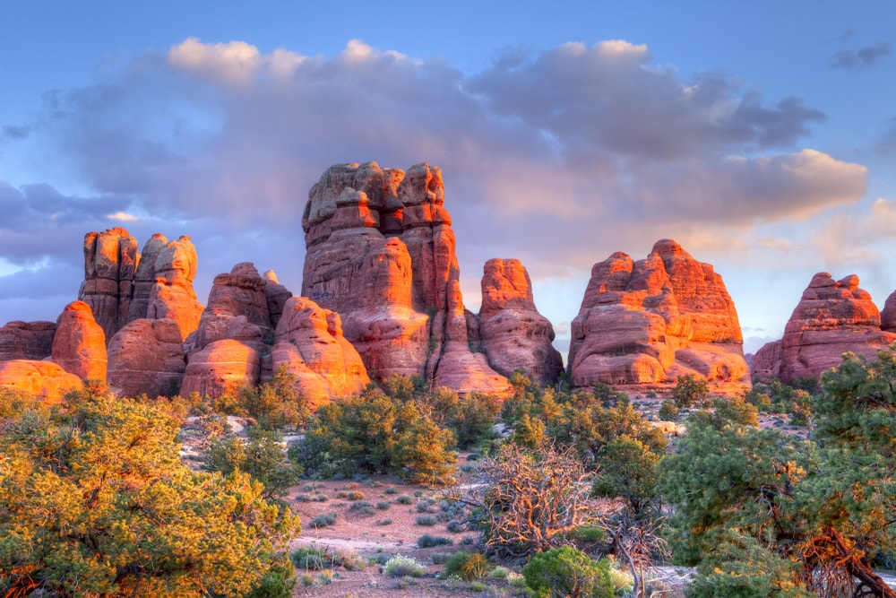 Rock spires in Canyonlands National Park in Utah