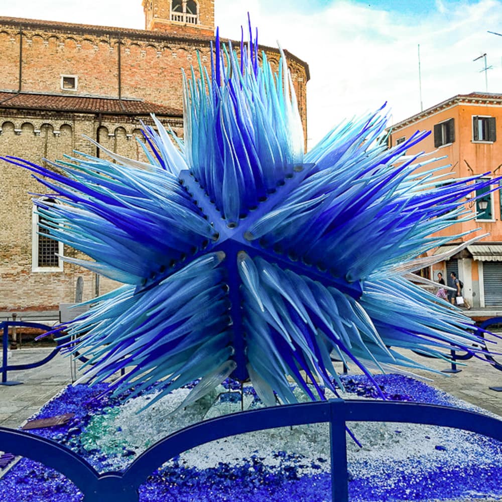 The famous Comet Star sculpture in Murano, Italy