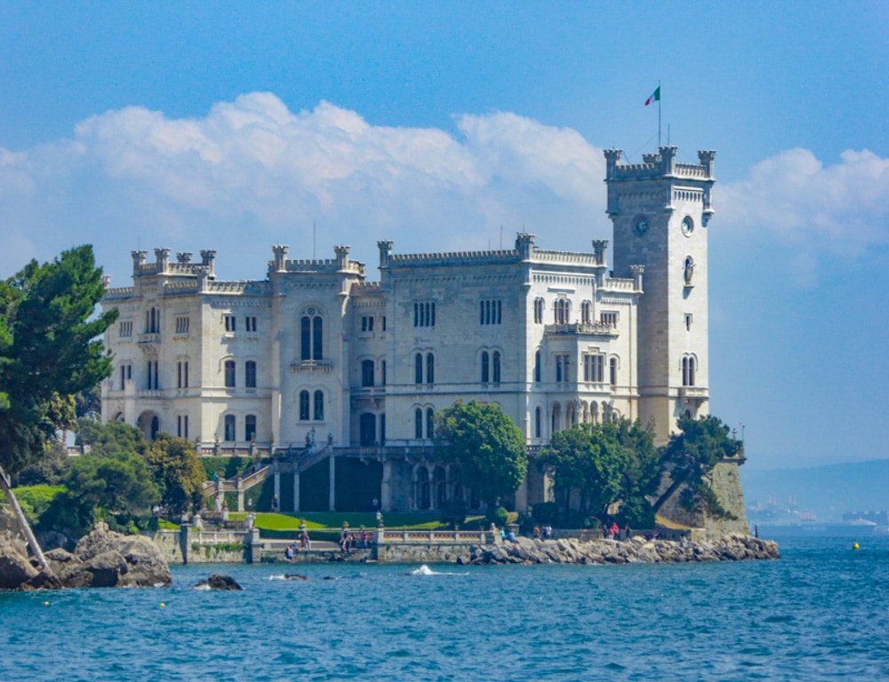 Miramare Castle in Trieste Italy