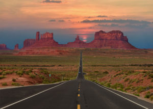 Monument Valley is one of the most iconic road trips in the western USA