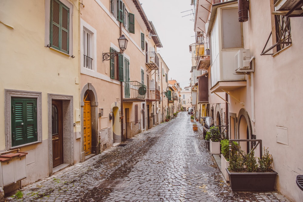 Street in Castel Gandolfo, Italy