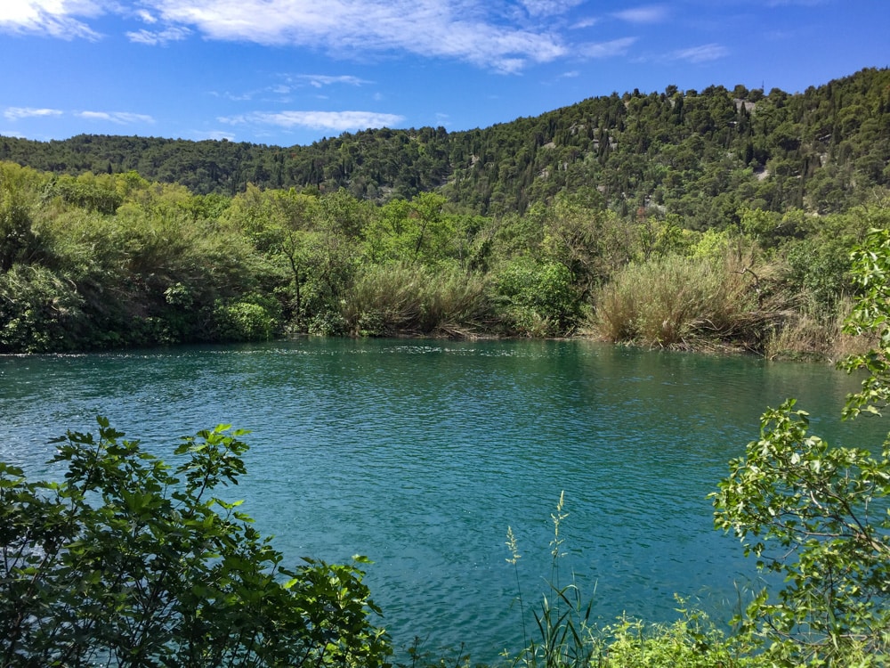 The Krka River is protected by Krka National Park near Sibenik in Croatia. 