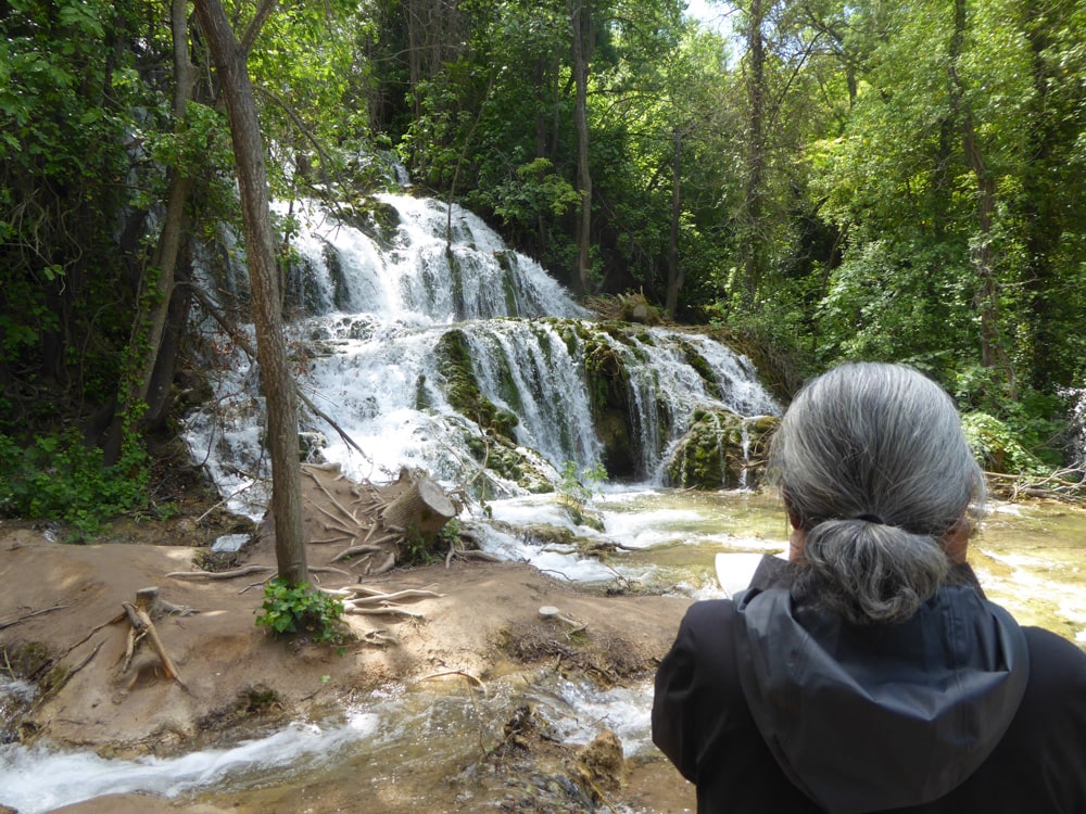 Photographing a cascade at Krka NP