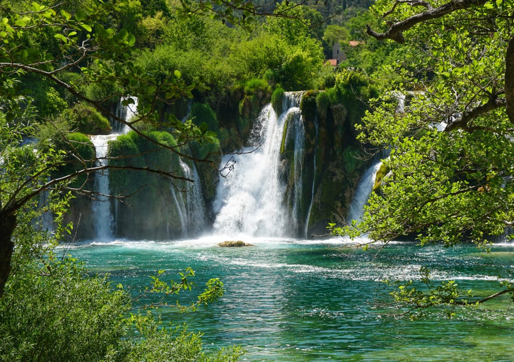 A part of the Skradinski buk waterfall at Krka NP