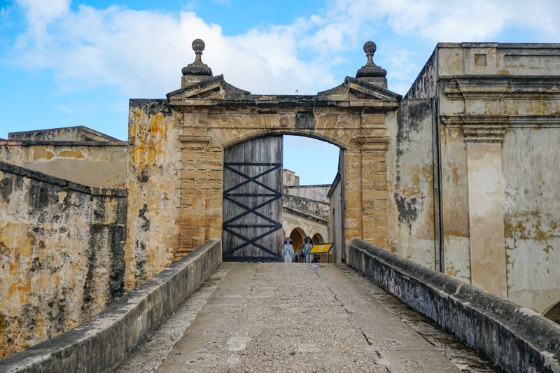 Entrance to Castillo San Cristobal in Old San Juan, Puerto Rico
