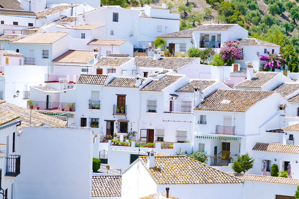 The white village of Grazalema in Spain