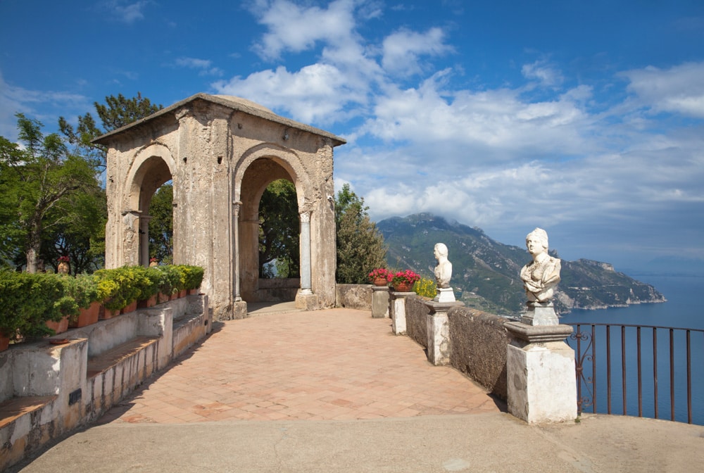 The Terrace of Infinity at the Villa Cimbrone in Ravello Italy