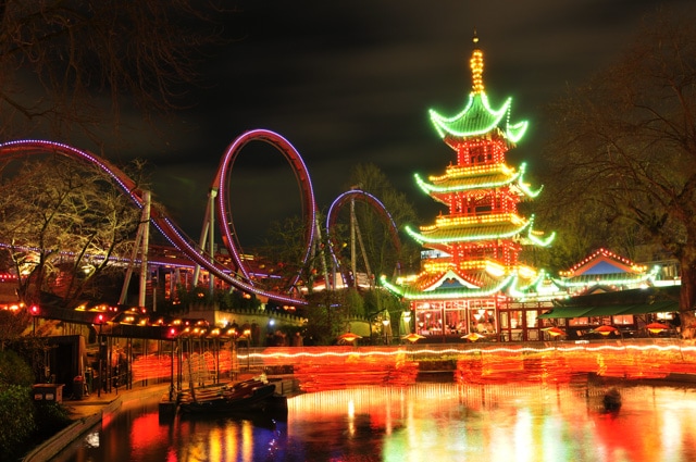 Lights at Tivoli Gardens, Copenhagen, Denmark