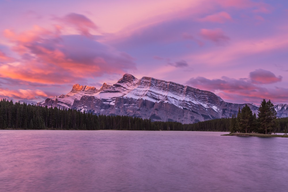 Two Jack Lake in Banff, Alberta