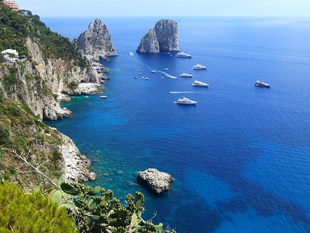 View from Isle of Capri, Italy